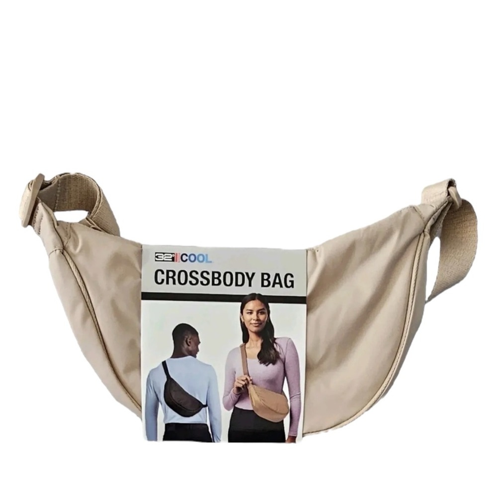 32 degrees beige color Adjustable Strap Sling Crossbody Bag One Size Unisex NWT